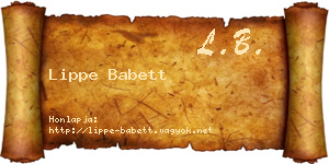 Lippe Babett névjegykártya